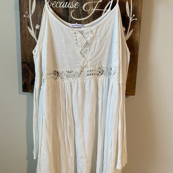 White Cold Shoulder Dress - Picture 4 of 5
